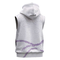 Aloha Lei Mikioi Sleeveless Hoodie Purple Polynesian Tribal Tatau Pattern LT9 - Polynesian Pride