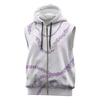 Aloha Lei Mikioi Sleeveless Zip Hoodie Purple Polynesian Tribal Tatau Pattern LT9 Purple - Polynesian Pride