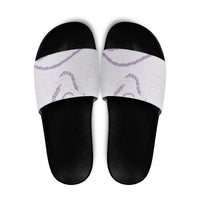 Aloha Lei Mikioi Slide Sandals Purple Polynesian Tribal Tatau Pattern - Polynesian Pride