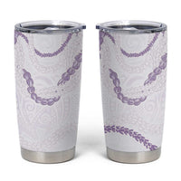 Aloha Lei Mikioi Tumbler Cup Purple Polynesian Tribal Tatau Pattern