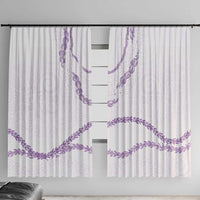 Aloha Lei Mikioi Window Curtain Purple Polynesian Tribal Tatau Pattern LT9 With Hooks Purple - Polynesian Pride