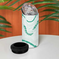 Aloha Lei Mikioi 4 in 1 Can Cooler Tumbler Sage Green Polynesian Tribal Tatau Pattern LT9 - Polynesian Pride