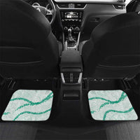 Aloha Lei Mikioi Car Mats Sage Green Polynesian Tribal Tatau Pattern LT9 Set 2pcs - Back Green - Polynesian Pride