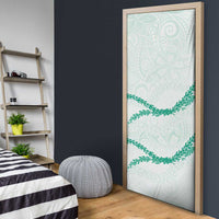 Aloha Lei Mikioi Door Cover Sage Green Polynesian Tribal Tatau Pattern LT9 - Polynesian Pride