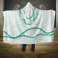 Aloha Lei Mikioi Hooded Blanket Sage Green Polynesian Tribal Tatau Pattern LT9 - Polynesian Pride