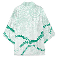Aloha Lei Mikioi Kimono Sage Green Polynesian Tribal Tatau Pattern LT9 - Polynesian Pride