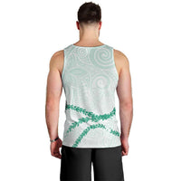Aloha Lei Mikioi Men Tank Top Sage Green Polynesian Tribal Tatau Pattern LT9 - Polynesian Pride