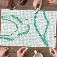 Aloha Lei Mikioi Puzzle Sage Green Polynesian Tribal Tatau Pattern LT9 - Polynesian Pride