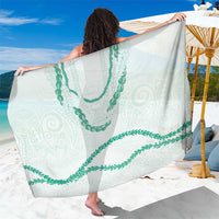 Aloha Lei Mikioi Sarong Sage Green Polynesian Tribal Tatau Pattern