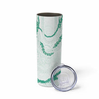 Aloha Lei Mikioi Skinny Tumbler Sage Green Polynesian Tribal Tatau Pattern