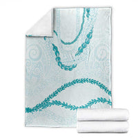 Aloha Lei Mikioi Blanket Teal Polynesian Tribal Tatau Pattern LT9 - Polynesian Pride