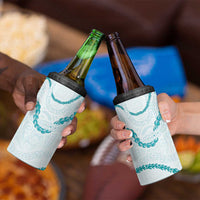 Aloha Lei Mikioi 4 in 1 Can Cooler Tumbler Teal Polynesian Tribal Tatau Pattern LT9 - Polynesian Pride