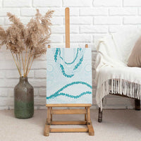 Aloha Lei Mikioi Canvas Wall Art Teal Polynesian Tribal Tatau Pattern LT9 - Polynesian Pride