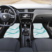 Aloha Lei Mikioi Car Mats Teal Polynesian Tribal Tatau Pattern LT9 Set 2pcs - Front Teal - Polynesian Pride