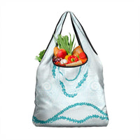 Aloha Lei Mikioi Grocery Bag Teal Polynesian Tribal Tatau Pattern LT9 1-pack One Size Teal - Polynesian Pride