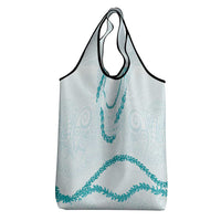 Aloha Lei Mikioi Grocery Bag Teal Polynesian Tribal Tatau Pattern LT9 - Polynesian Pride