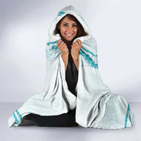Aloha Lei Mikioi Hooded Blanket Teal Polynesian Tribal Tatau Pattern LT9 - Polynesian Pride