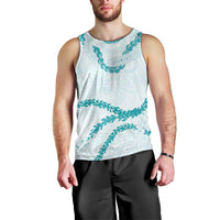 Aloha Lei Mikioi Men Tank Top Teal Polynesian Tribal Tatau Pattern LT9 - Polynesian Pride
