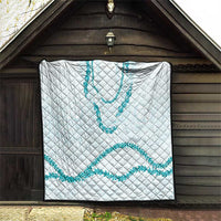 Aloha Lei Mikioi Quilt Teal Polynesian Tribal Tatau Pattern