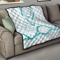 Aloha Lei Mikioi Quilt Teal Polynesian Tribal Tatau Pattern