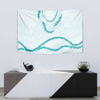 Aloha Lei Mikioi Tapestry Teal Polynesian Tribal Tatau Pattern