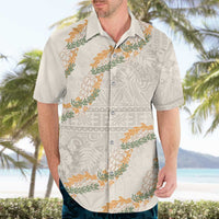 Aloha Pakalana and Puakenikeni Lei Hawaiian Shirt Beige Hawaiian Pattern LT9 - Polynesian Pride