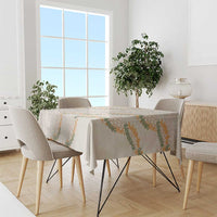 Aloha Pakalana and Puakenikeni Lei Tablecloth Beige Hawaiian Pattern LT9 - Polynesian Pride