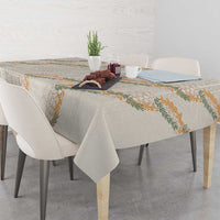 Aloha Pakalana and Puakenikeni Lei Tablecloth Beige Hawaiian Pattern LT9 - Polynesian Pride