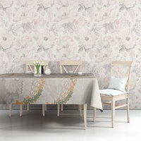 Aloha Pakalana and Puakenikeni Lei Tablecloth Beige Hawaiian Pattern LT9 - Polynesian Pride