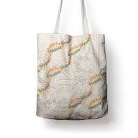 Aloha Pakalana and Puakenikeni Lei Tote Bag Beige Hawaiian Pattern - Polynesian Pride