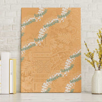 Aloha Pakalana and Puakenikeni Lei Canvas Wall Art Gold Hawaiian Pattern LT9 Without Frame Gold - Polynesian Pride