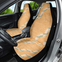 Aloha Pakalana and Puakenikeni Lei Car Seat Cover Gold Hawaiian Pattern