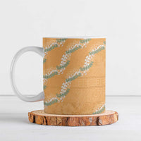 Aloha Pakalana and Puakenikeni Lei Ceramic Mug Gold Hawaiian Pattern LT9 Gold - Polynesian Pride