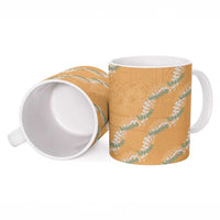 Aloha Pakalana and Puakenikeni Lei Ceramic Mug Gold Hawaiian Pattern LT9 - Polynesian Pride