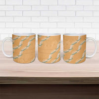 Aloha Pakalana and Puakenikeni Lei Ceramic Mug Gold Hawaiian Pattern LT9 - Polynesian Pride