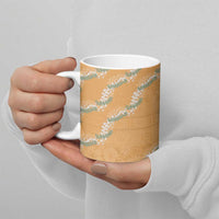 Aloha Pakalana and Puakenikeni Lei Ceramic Mug Gold Hawaiian Pattern LT9 - Polynesian Pride