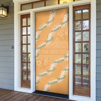 Aloha Pakalana and Puakenikeni Lei Door Cover Gold Hawaiian Pattern LT9 - Polynesian Pride