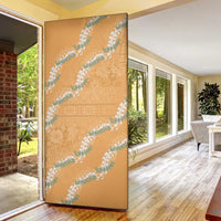 Aloha Pakalana and Puakenikeni Lei Door Cover Gold Hawaiian Pattern LT9 - Polynesian Pride