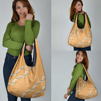 Aloha Pakalana and Puakenikeni Lei Grocery Bag Gold Hawaiian Pattern LT9 - Polynesian Pride