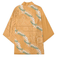 Aloha Pakalana and Puakenikeni Lei Kimono Gold Hawaiian Pattern LT9 - Polynesian Pride