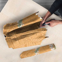 Aloha Pakalana and Puakenikeni Lei Umbrella Gold Hawaiian Pattern LT9 - Polynesian Pride
