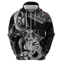 Personalised New Zealand Potae Pango Cricket Hoodie Special Maori Hei Tiki Tribal Tattoo
