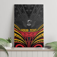 Custom Papua New Guinea Cricket Canvas Wall Art PNG Emblem Mix Polyneisan Pattern LT9 - Polynesian Pride
