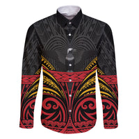 Custom Papua New Guinea Cricket Family Matching Off Shoulder Short Dress and Hawaiian Shirt PNG Emblem Mix Polyneisan Pattern