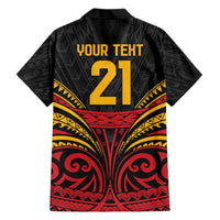 Custom Papua New Guinea Cricket Hawaiian Shirt PNG Emblem Mix Polyneisan Pattern LT9 - Polynesian Pride
