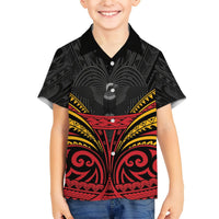 Custom Papua New Guinea Cricket Hawaiian Shirt PNG Emblem Mix Polyneisan Pattern LT9 - Polynesian Pride