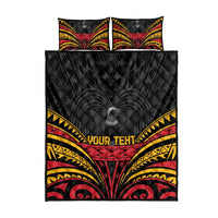 Custom Papua New Guinea Cricket Quilt Bed Set PNG Emblem Mix Polyneisan Pattern LT9 - Polynesian Pride
