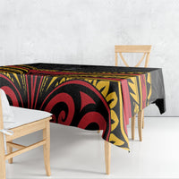 Custom Papua New Guinea Cricket Tablecloth PNG Emblem Mix Polyneisan Pattern LT9 - Polynesian Pride