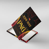 Custom Papua New Guinea Cricket Canvas Wall Art Go Barramundis LT9 With Frame Black - Polynesian Pride