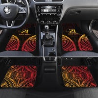 Custom Papua New Guinea Cricket Car Mats Go Barramundis LT9 Set 4pcs Black - Polynesian Pride